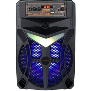 نمای جلویی اسپیکر بلوتوثی قابل حمل گلکسبیت مدل GS14 با طراحی شیک و قدرتمند