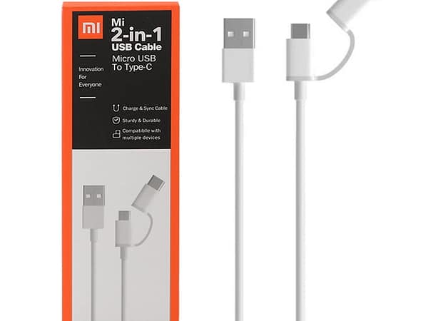 کابل شارژ دو سر شیائومی Mi 2-in-1 USB Cable Micro USB to Type-C