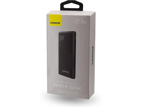 پاور بانک گرنداسکای GrandSky مدل GP-24 خروجی PD 22.5W ظرفیت 20000 mAh